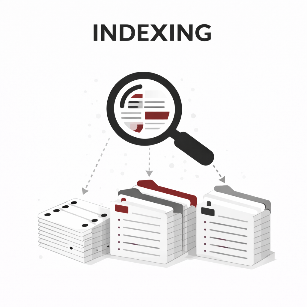 Indeksacijos - indexing procesas